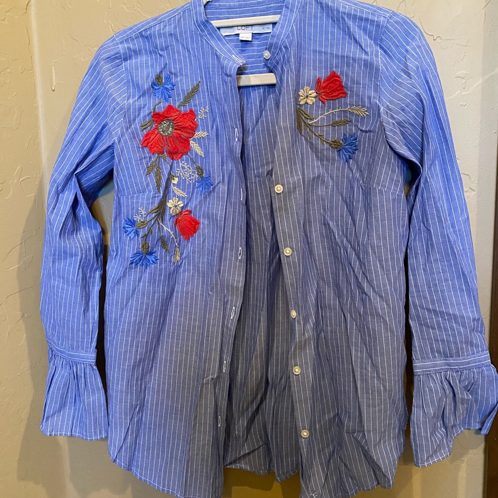 LOFY button down floral spring shirt